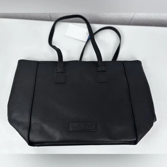 Danielle Nicole Disney It’s a Small World Black Tote with Colorful Patches - Picture 7 of 11